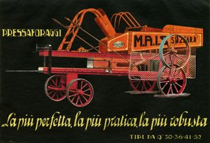 Landbouwmachines. Suzzara, 1925 door Unknown